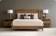 Fairfield_Maxwell Two Drawer Nighstand_Maxwell One Drawer Nightstand_Maxwell King Bed_Sunlit Oak Finish_297