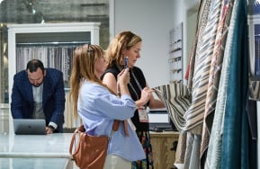 women looking at retailers